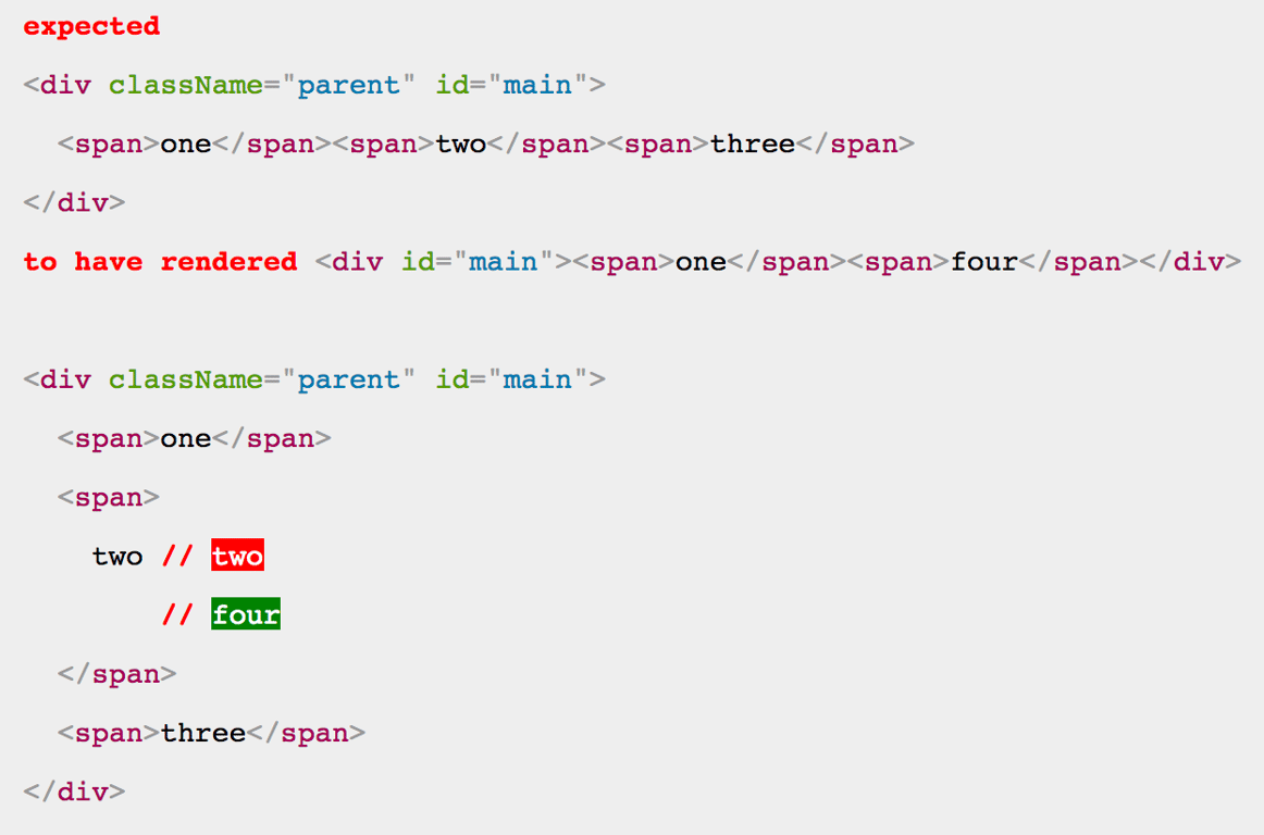 Unexpected with React